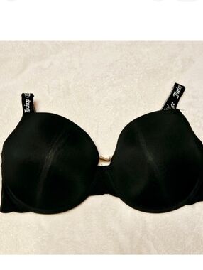 Juicy Couture Black Underwire Bra - Padded Cups - Plus Size 38DD